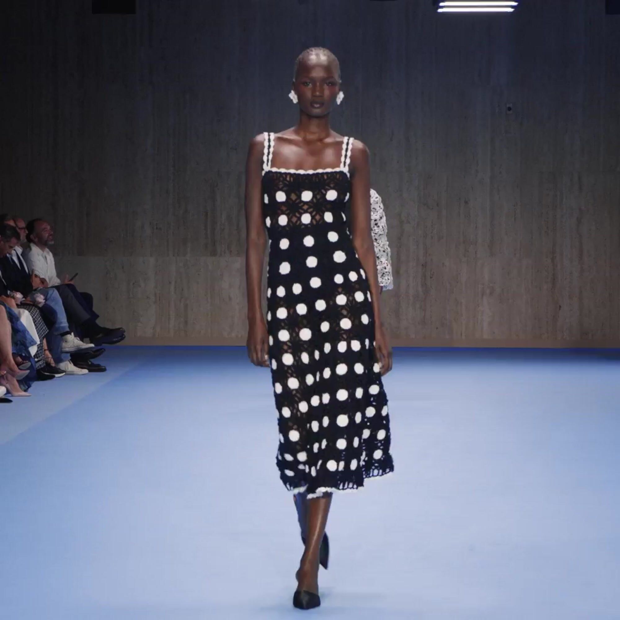 Crocheted Polka Dot Midi Dress | Carolina Herrera WW EN